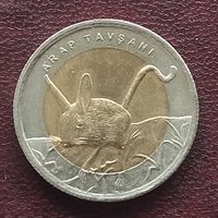 Турция 1 лира, 2016. Четырехпалый тушканчик.