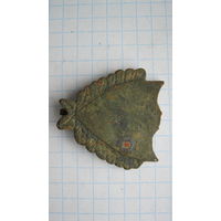 Старинная накладка. Бронза, литье. Посеребрение.