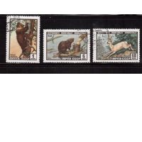 СССР-1961, (Заг.2445-2447), гаш  , Фауна