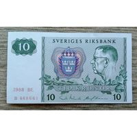 Werty71 Швеция 10 крон 1988 банкнота