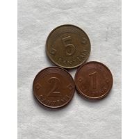 Латвия 3 монеты