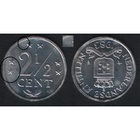 Нидерл. Антильские о-ва __km9a 2 1/2 цента 1983 год (_6 раскол ТОРГ ЛЮБОЙ