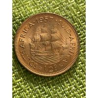 Южная Африка 1/2 пенни 1957 г. ( достойный сохран )