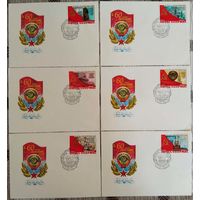 КПД с спецгашениями. 6 шт. 60 лет образования СССР. 1982 г.