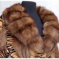Кимоно. Жакет Норковый. Воротник - Баргузинский Соболь с Сединой