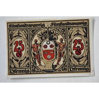 1921 год 25 пфеннигов  Германия