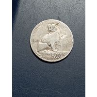 Бельгия 50 сантим 1901 года . Распродажа с рубля !
