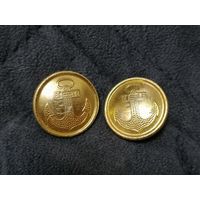 2 морских пуговицы Мосштамп 80 СССР