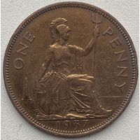 Великобритания 1 пенни 1937 г.