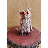 Сова. Игрушка вязаная, старая. Европа.