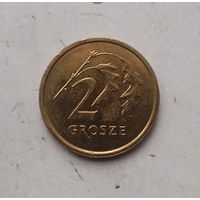 2 гроша 2018 года Польша. Третья Республика. Красивая монета!