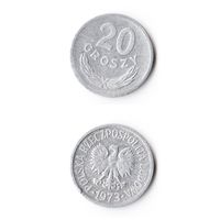 20 грошей Польша 1973 года