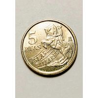 5 песет 1997 года Испания, отличная, в блеске!