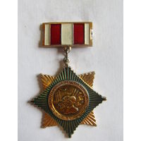 Значок. Знак. "Краснознаменный уральский военный округ". МО СССР.