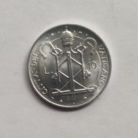 Ватикан 10 лир 1967 г.