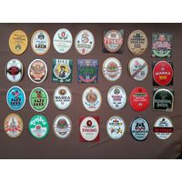 Польские пивные этикетки по рублю для креативного ремонта повреждённых обоев, дизайнерских фантазий, интерьера и др. целей, цена за 1 шт., ю-943 (3740)