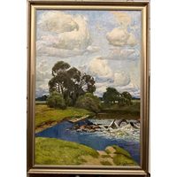 Савицкий В.Н "Летний день" 1980 г. Холст, масло. Размер с рамой 99х141 см.