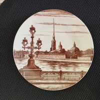 Тарелка настенная Петропавловская крепость. ЛФЗ