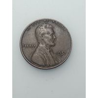 США 1 цент 1951 года . D