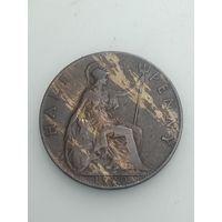 Великобритания 1/2 пенни 1920 года . Брак