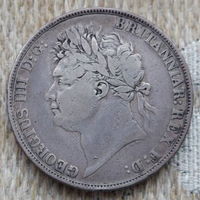 Великобритания 1 крона 1822 года. Георг IIII. Георгий Победоносец. Серебро 925. Сторгуй за свою цену, предложи обмен! С370