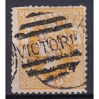 92.Aust. Великобритания. Австралийские штаты. Виктория. Стандарт. 1881 г. 3p. Mi.#57c.