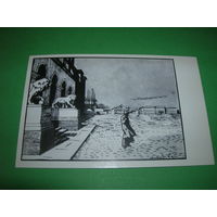 Живопись Бенуа А. Пушкин Медный всадник 1973 год чистая