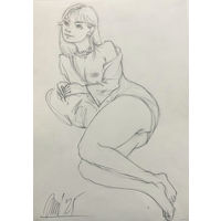 "Обнаженная милая" набросок а3