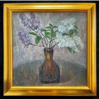 Исаёнок М.И "Бэз", 1975г. Оргалит, масло. Размер 53х53 см.