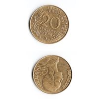 20 сантимов Франция 1988 год
