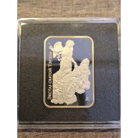 Амур и Психея, 20 рублей 2010, серебро