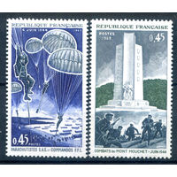 Франция - 1969г. - 25 лет освобождению - 2 марки - полная серия, MH [Mi 1674-1675]. #2-Fr-49-A-1