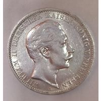 3 марки 1910 Вильгельм в штемпельном блеске