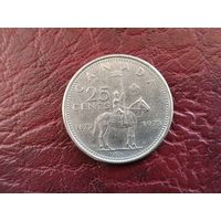 25 центов Канада 1973 г. 100 лет конной полиции.