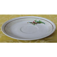 Блюдце эпохи СССР. Барановский фарфоровый завод (Барановка), 1970-1991 гг