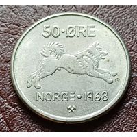Норвегия 50 эре, 1968     ( 1-4-4 )