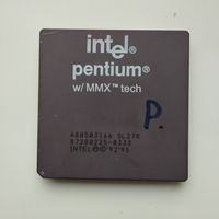Керамический Ретро процессор INTEL PENTIUM MMX A80503166 SL27K.