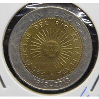 Аргентина 1 песо 2013г 200 лет первой национальной монете