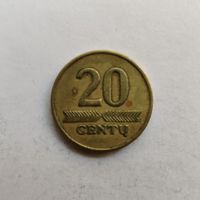 Литва 20 центов 1997 г.