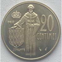 Монако 20 сантимов 1975 г.