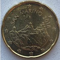 Сан-Марино 20 евроцентов 2018 г.
