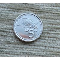 Werty71 Папуа Новая Гвинея 5 тойя 2010 Черепаха Двукоготная Блеск