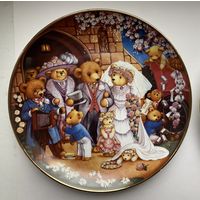 Тарелка декоративная, Teddy Bear Wedding, фарфор.