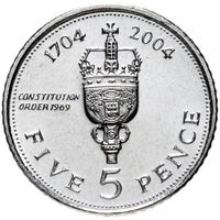 Гибралтар 5 пенсов, 2004 300 лет захвату Гибралтара UNC