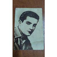 Открытка Кинопечать 1920-е Рамон Новарро НЭП Немое кино СССР Письмо редкая Артист