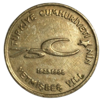 Турция 100.000 лир, 1999 - 75 лет Турецкой Республике