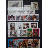 Азия, Лат.Америка.Марки 70-80-х гг. Собаки. Одним лотом.