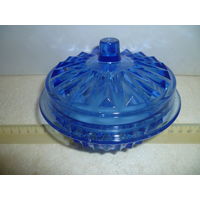 Сахарница НЁМАН 60-ые Синее стекло