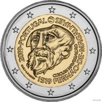 2 евро 2019 Португалия Магеллан UNC из ролла