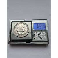 50 центов США 1893 года (Колумбийская выставка). Серебро 900 пробы. L45541.